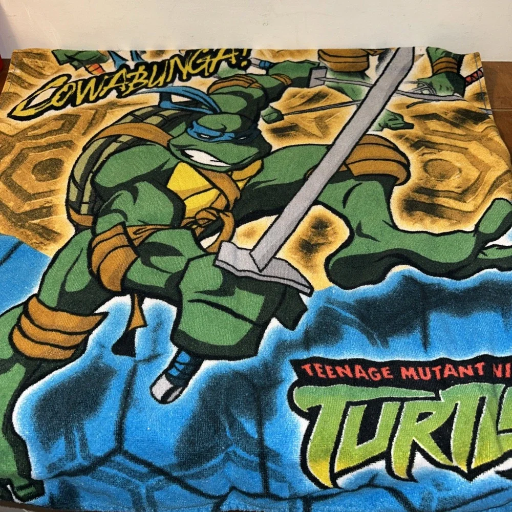Vtg 2003 Teenage Mutant Ninja Turtles Cowabunga Beach Towel 28x55